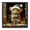Stupell Industries Barn Mouse with Christmas Lights Floating Frame Design by Riley B